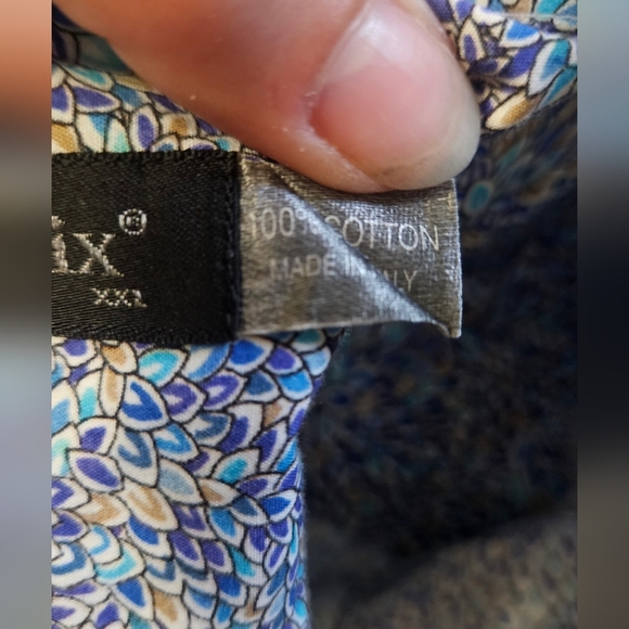 ST. CROIX 100% Cotton Short Sleeve Button Down Shirt In Blue Pattern. Size XXL - Picture 9 of 9